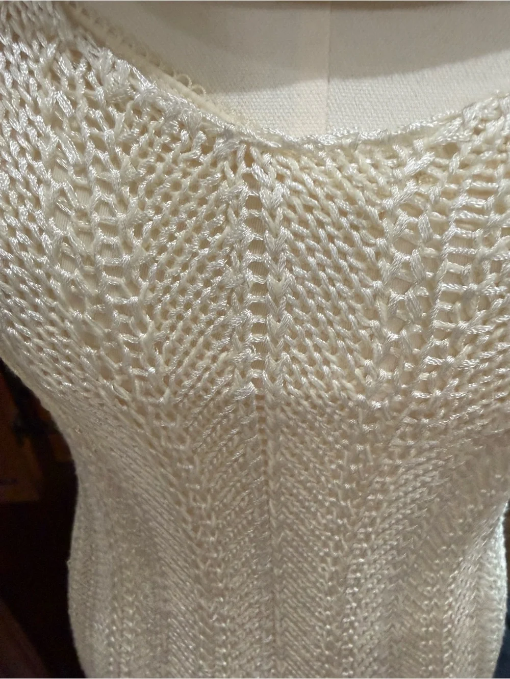 Zimmermann Wonderland Tie Shoulder Knit Maxi Dress Cream AU 0 / US 4 NWT - Picture 5 of 7